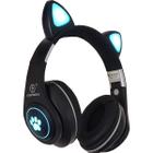 Fone Gatinho Sem Fio Headset Bluetooth Orelha Gato Led Kpop Criança Infantil Over-ear Headphone Cat - Kapbom