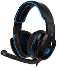 Fone Headset Gamer Sades Hammer Surround 7.1 com Fio Preto/Azul