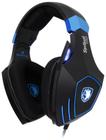 Fone Headset Gamer Sades Spellond Pro Audio BY Bongiovi DPS - Preto/Azul