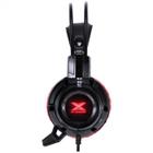 Fone Headset gamer taranis V2 P2 com microfone-Preto e vermelho