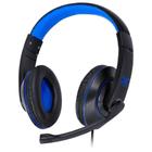 Fone headset gamer vx gaming v blmicrofone retrátil e ajuste de haste preto com azul - gh202 - Vinik