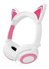 Fone Ouvido Orelha De Gato Com Led Luz Headphone P2