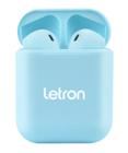 Fone sem fio box estereo earbuds case carregador bluetooth letron