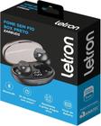 Fone sem fio box preto estereo earbuds case carregador bluetooth - LETRON