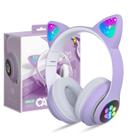 Fones de ouvido Bluetooth KERHAND para crianças com LED Light Up Purple