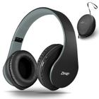 Fones de ouvido Bluetooth ZIHNIC Over-Ear dobráveis sem fio preto/cinza