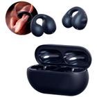 Fones de ouvido clipe para orelha aberta, fones de ouvido sem fio Bluetooth 5.3 para esportes cor preto