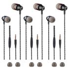 Fones de ouvido Earbud FindTop 3 pacotes com controle remoto e microfone iOS/Android