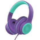 Fones de ouvido JOMILIN A8 com fio e microfone roxo