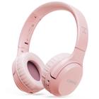 Fones de ouvido KONNAO Kids Wireless 60H com limitador de volume MIC rosa