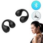 Fones De Ouvido Sem Fio 5.0 TWS Bluetooth Sound Earcuffs Condução De Ossos Cor Preto