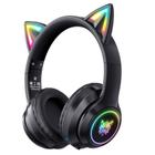 Fones de Ouvido Sem Fio ONIKUMA B90 RGB com Tecnologia Bluetooth 5.0 - Design de Orelhas de Gato