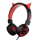 Fones de ouvido SIMJAR Cat Ear Kids para uso diário/com fio escolar