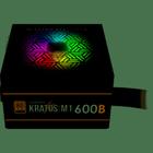 Fonte 600W Gamdias Kratos M1 RGB 80 Plus Bronze PFC Ativo