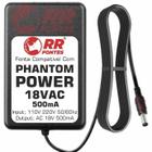 Fonte Ac 18V Para Condensador Microfone Phantom Power De 48V - Rrfontes Comércios De Eletrônicos