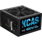 Fonte Aerocool KCAS, 400W, 80 Plus White, PFC Ativo, Sem Cabo, Preto - KCAS-400W