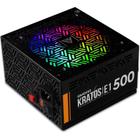 Fonte ATX Gamdias ATX 500W Kratos E1-500W-RGB Bivolt Preto