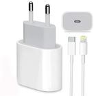 Fonte Carregador Turbo 20W + Cabo USB-C Lightning Compatível com Iphone