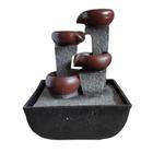 Fonte de Água Decorativa Cascata 4 Quedas Marrom 18cm Bivolt - Trilunna