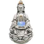 Fonte De Água Kuan Yin Flor Lótus Bola Giratória Led 01039