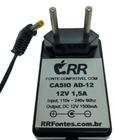 Fonte de alimentação 12Vdc para teclado Casio AD-12UL modelo CTK-731 - RRFontes