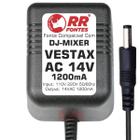 Fonte De Alimentação Compativel Dj Mixer Vestax Ac 14v 1,2a VMC-004 XL USB VMC-185 XL SIL/WHT