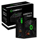 Fonte Gamemax, 600W, 80 Plus White, PFC Ativo, Bivolt, Preto - GS600