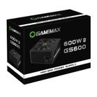 Fonte Gamemax GS600, 600W, 80 Plus White, PFC Ativo, Black