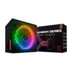 Fonte RGB 1000W 80 Plus BRX Rainbow Bivolt Automática PFC Ativo