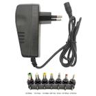 Fonte Universal 30W 3V a 12V 3A 7 Plugues Bivolt 100V-240V AC Tomate MTT-001 