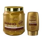 Forever Liss Kit Banho De Verniz Mascara 1Kg, Leave- In 140g