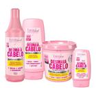 Forever Liss Kit Shampoo Desmaia Cabelo 500Ml, Condicionador 300g, Máscara Ultra Hidratante 350g, Leave-In 5 Em 1 140g
