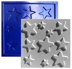 Forma 3D Gesso e Cimento ABS 1mm - Estrelas 30x30 cm