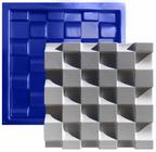 Forma 3D Gesso e Cimento ABS 1mm - Xadrez 30x30 cm