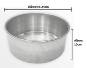 Forma Assadeira Alta N24 Bolo Torta Redonda 10cm De Altura