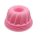 Forma Assadeira De Silicone Redonda Furo Bolo Pudim Torta