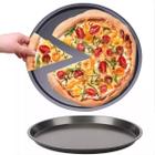 Forma Assadeira Redonda Pizza 33cm Antiaderente Grande Aço - Lyor