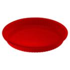 Forma Assadeira Redonda Rasa De Silicone Para Torta - Kehome