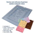 Forma Barra Coração Cod 10534 (3 Partes c/ silicone) - BWB Embalagens