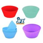 Forma cupcake silicone média 7 cm c/ 6 pçs 7 x 3,5 cm - TUKANO IMPORT