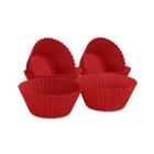 Forma De Cupcake De Silicone Muffins 6pcs Vermelha Multilaser - Ud144