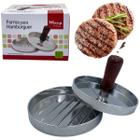 Forma de Fazer Hamburguer Caseiro Aluminio Artesanal Molde Moldador Aluminio - Wincy