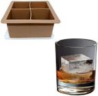 Forma De Gelo 4 Cubos Grandes Silicone Bebidas Whisky - Unyhome