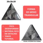 Forma De Gesso Modelo Triangular 3D 38x38x38cm Formas p/ Gesso Decoração 3D Envios em até 24h Uteis