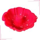 Forma de Pudim e Gelatina Rosa de Plástico 1,8L