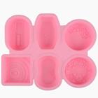 Forma De Silicone 6 Em 1 Sabonete Artesanal Doterra Rosa