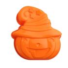 Forma de Silicone Halloween Abóbora com Chapéu