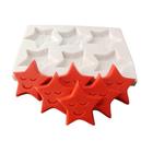 Forma de Silicone - Mini Estrela C_amor 6 cav - Decore Artesanatos SP