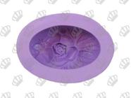 Forma de Silicone Oval Floral Ib-1603 / S-423