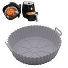 Forma de Silicone para Air Fryer Redonda Cinza 19x6,5cm - Lyor